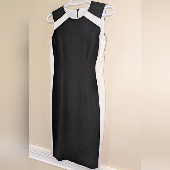 Calvin Klein Black and White Sleeveless Dress - Picture 2 of 10